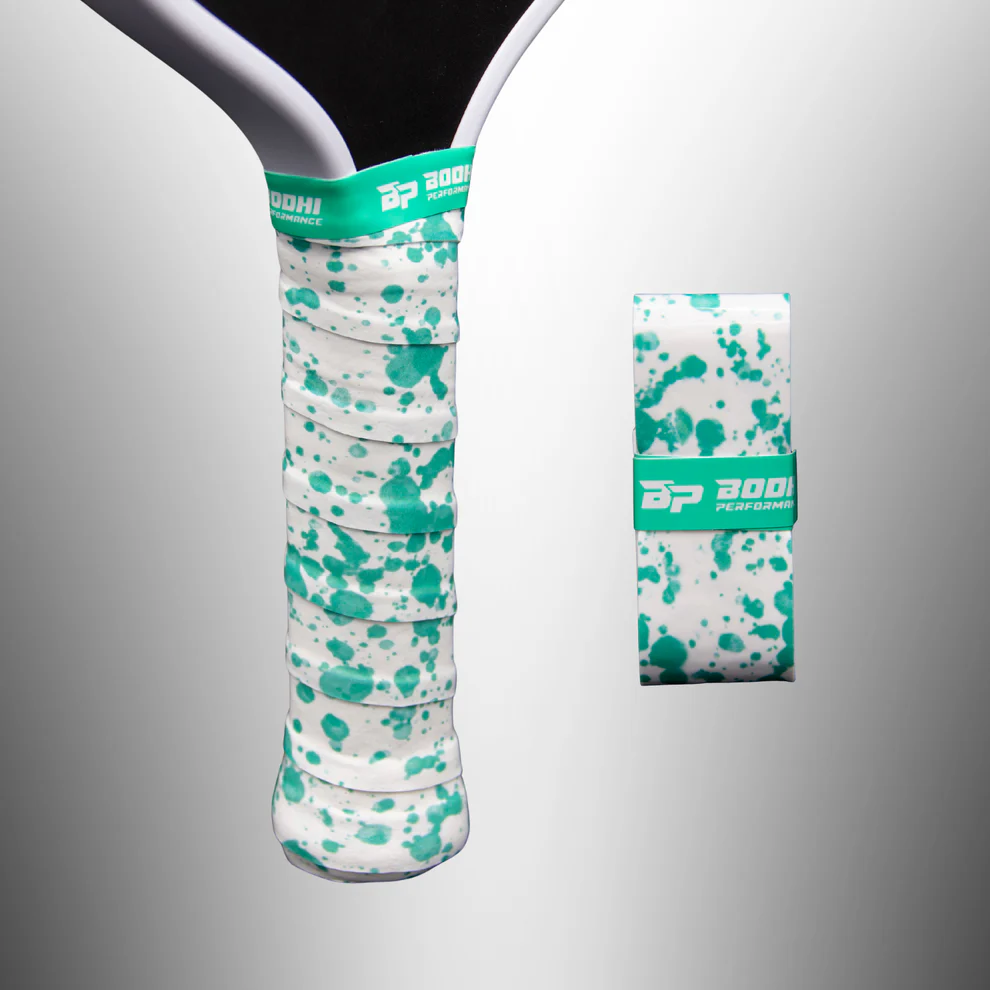 BODHI Performance STYLEtack Premium Pickleball Overgrips (Each) (Teal Splatter)